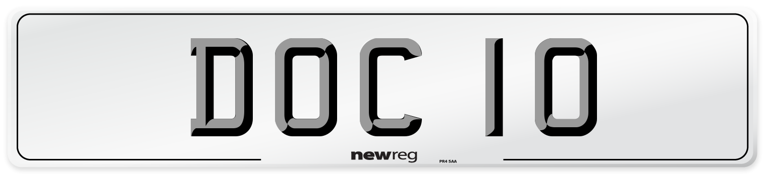 DOC 10 Number Plate from New Reg